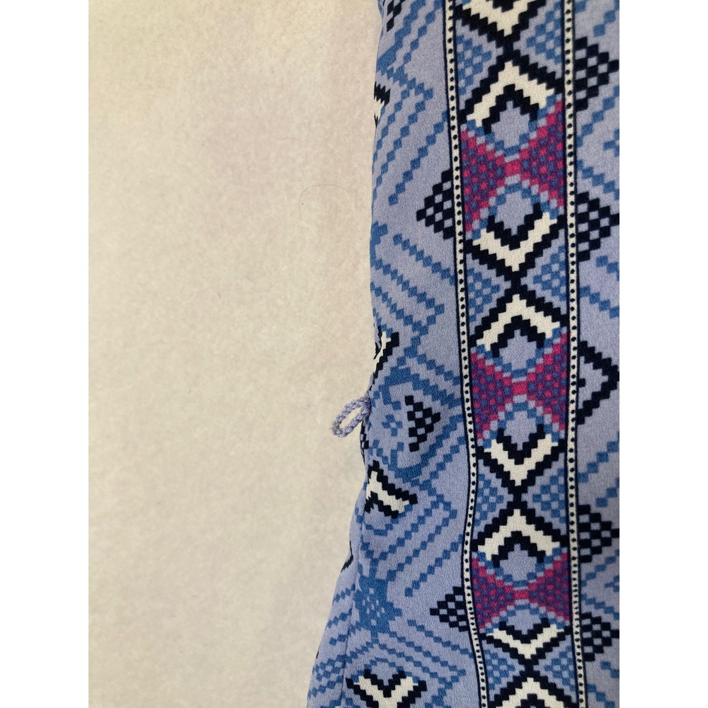 Boho Floral Motherhood Maternity Womens Large Blue Pink Mixed Print Ruffle Top - Picture 4 of 10